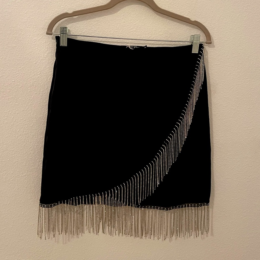 Nasty gal rhinestone black skirt